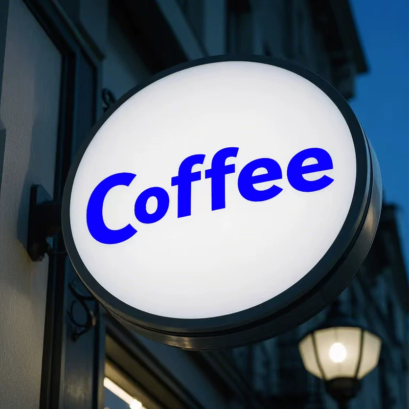 Заводская дропшиппинг внешней торговли вращающийся светодиодный уличный двусторонний акриловый световой короб Zhao Yiming магазин закусок