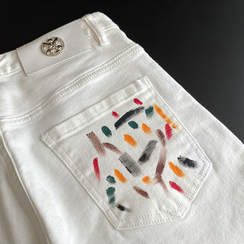 Элитная белая джинсовая юбка, эластичные шорты, модные брюки, slim fit
