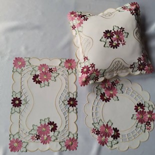 Customized Classy Pastoral Style Embroidered Pillowcase Decoration Sofa Living Room Holiday Party Picnic Square Tablecloth Accessible Luxury