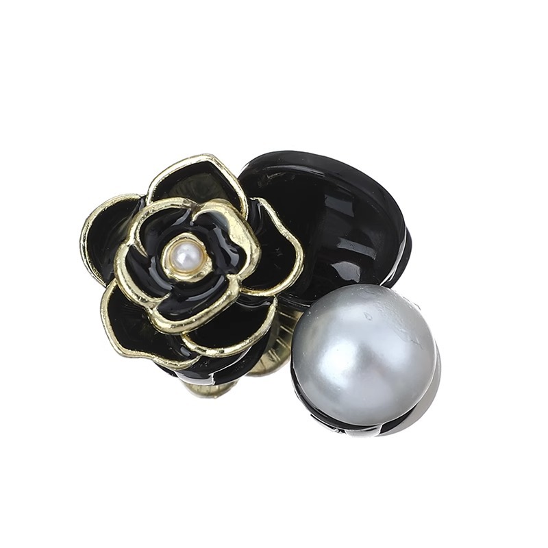 Camelia de alto grado pequeño clip de temperamento femenino princesa clip de pelo tocado frente flequillo clip de pelo roto horquilla trenzada