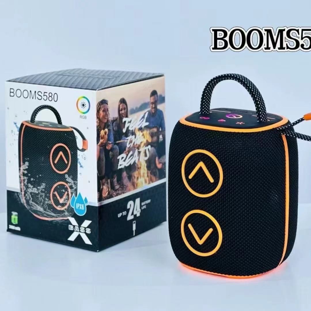 Booms580 Wireless Bluetooth Speaker with Long Battery Life, Super Bass, Portable Waterproof Speaker for Home and Outdoor Use