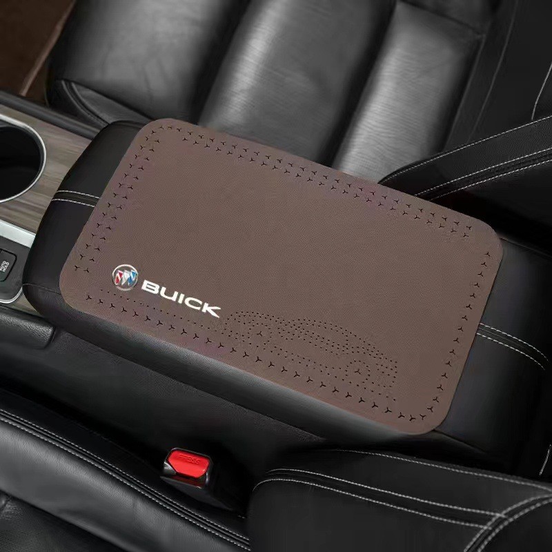 Center Console Elbow: Universal Armrest box pad - buick-mocha-brown-1-piece
