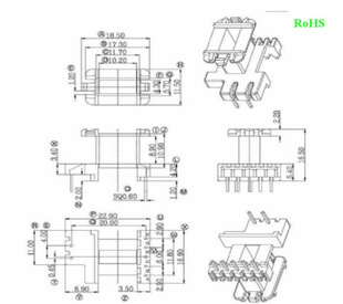EE1610 EE17�ӌ����l׃�����Ǽܴ�о���� ��ʽ5+2� �ž�=20mm