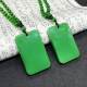 Imitation jasper dark green safe no matter brand pendant volume live welfare men's and women's sweater chain manufacturers direct supply necklace