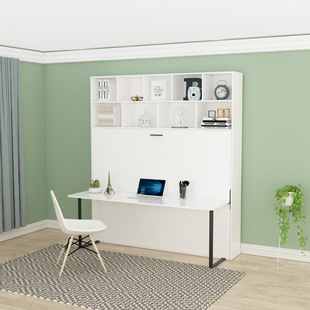 Folding Invisible Flip Bed Frame Wall Bed Murphy Bed Study Desk Bed Balcony Wardrobe Integrated Bed Hidden Flip Bed