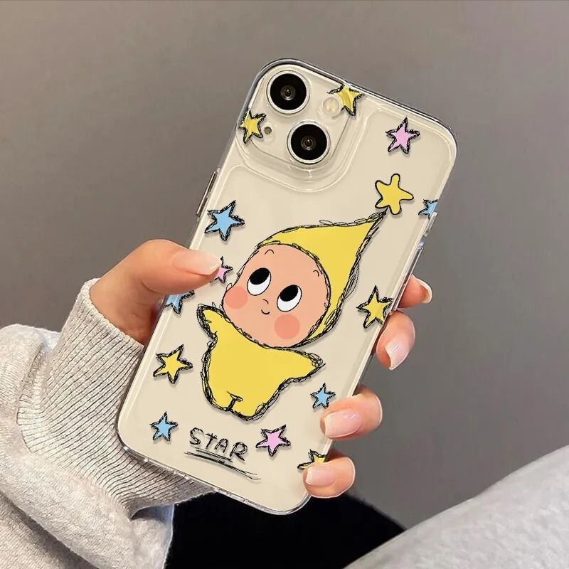 Dancing Star Man Suitable for Apple 16Promax Mobile Phone Case Iphone15/14 Anti-Fall 13/12 All-Inclusive 11 Soft