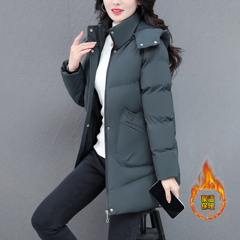 中长款棉衣外套女式2024冬新款中年妈妈加厚保暖棉服宽松时尚棉袄