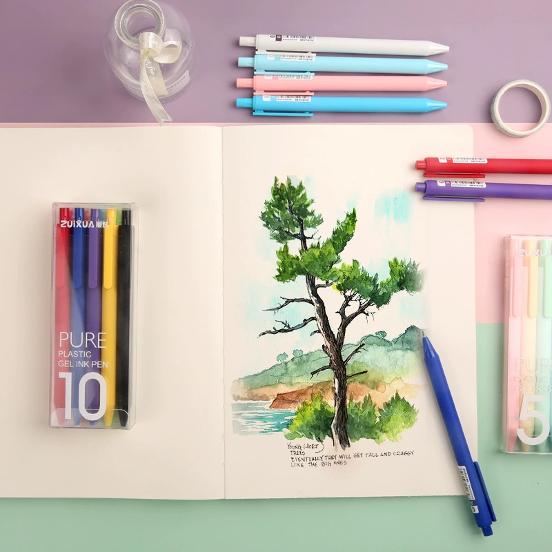 Fluorescence rollerball pen for students, set