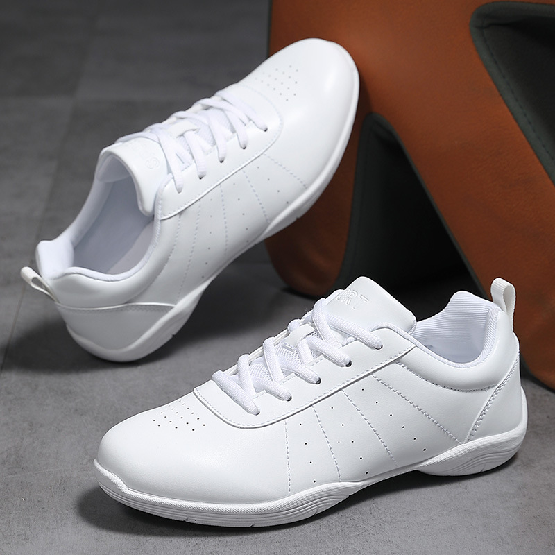 Grupo competitivo aeróbicos zapatos blancos zapatos de fitness deportes porristas zapatos de entrenamiento de las mujeres zapatos de competencia de fondo suave niños