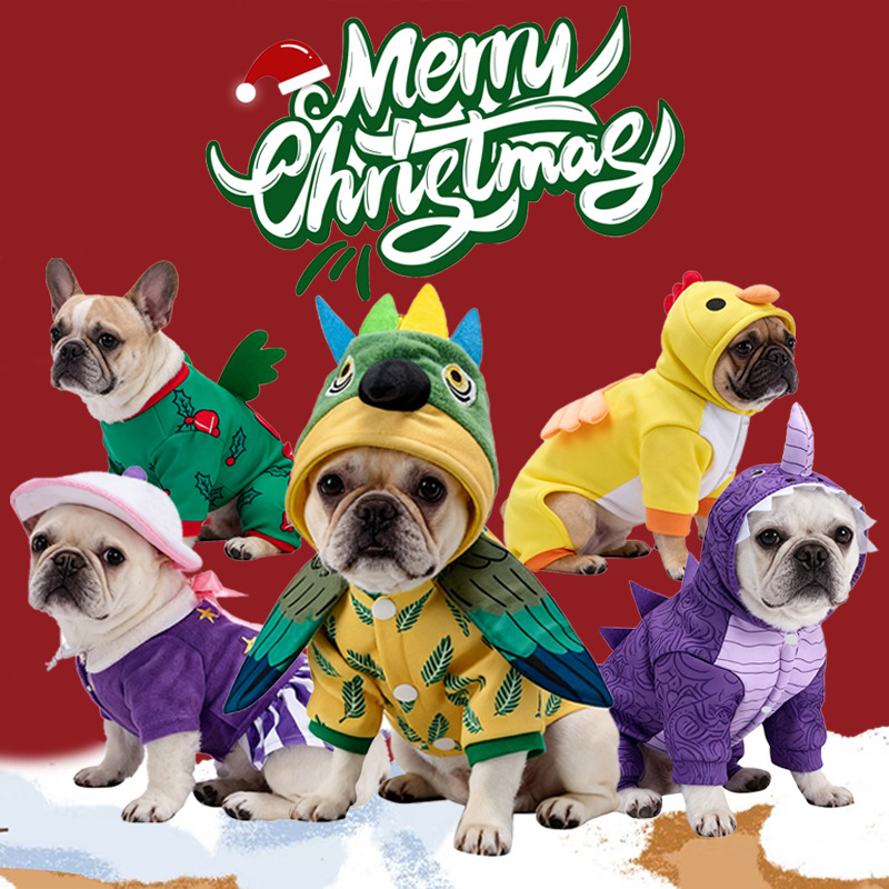 跨境新款万圣节日派对狗狗服饰宠物圣诞节装扮秋冬季保暖宠物衣服