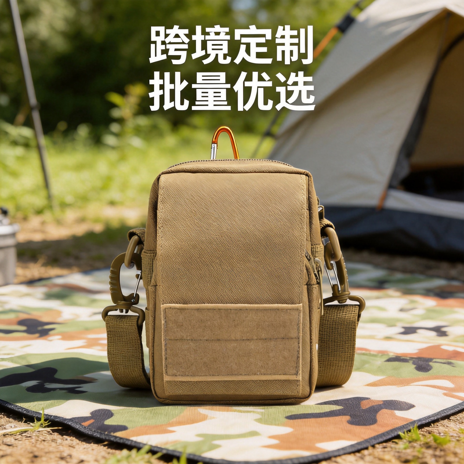Riñonera multifuncional impermeable, gran capacidad, bolso táctico de camuflaje para viajes y deportes al aire libre, bolso cruzado para senderismo para hombres image 3