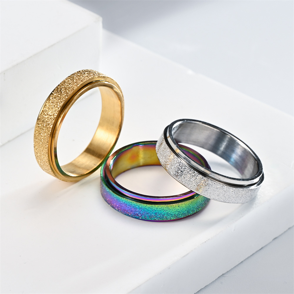 Unisex Gender Elegant Geometric 304 Stainless Steel Plating Unisex Rings