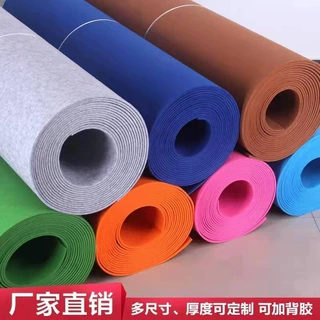 现货彩色无纺布羊毛化纤混纺毡环创毛毡布rpet针刺毛毡手工DIY布