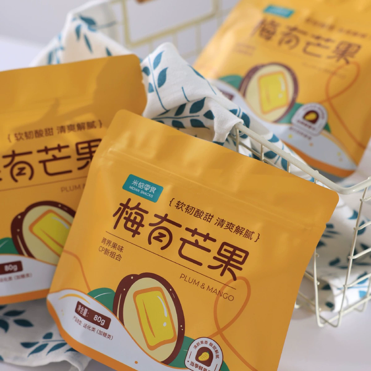 Mimei имеет манго без косточек зеленая слива щипать манго сливы консервированные закуски 80 г