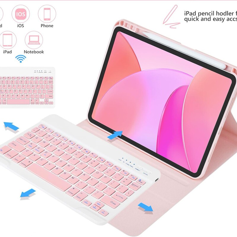 Suitable for Ipadm5 Bluetooth Keyboard Protective Cover Apple Tablet Pro11 Magnetic Soft Shell Spanish Drop Shipping