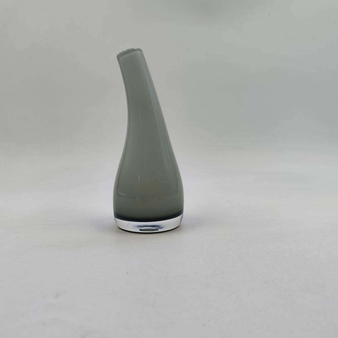 15cm 경사 목 병 회색 도자기