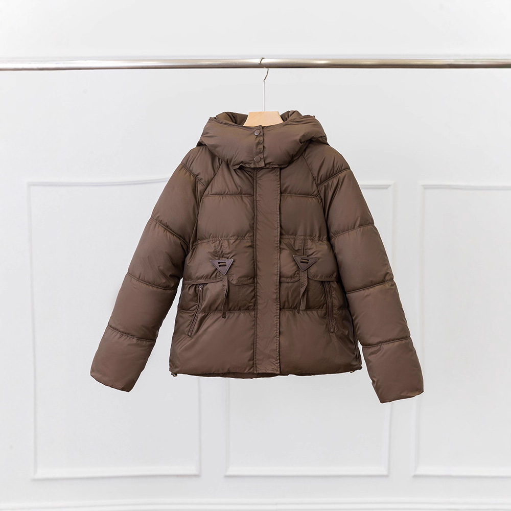 Pequeño algodón corto de moda mujer invierno de 2025 nuevo abrigo de abrigo caliente de tamaño grande suelto image 4