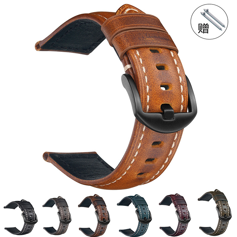 retro leather watch strap handmade