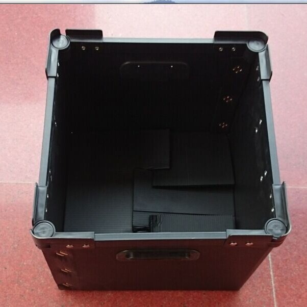 5MM防静电中空板底部扣底式骨架箱 万通板骨架箱 瓦楞板箱子