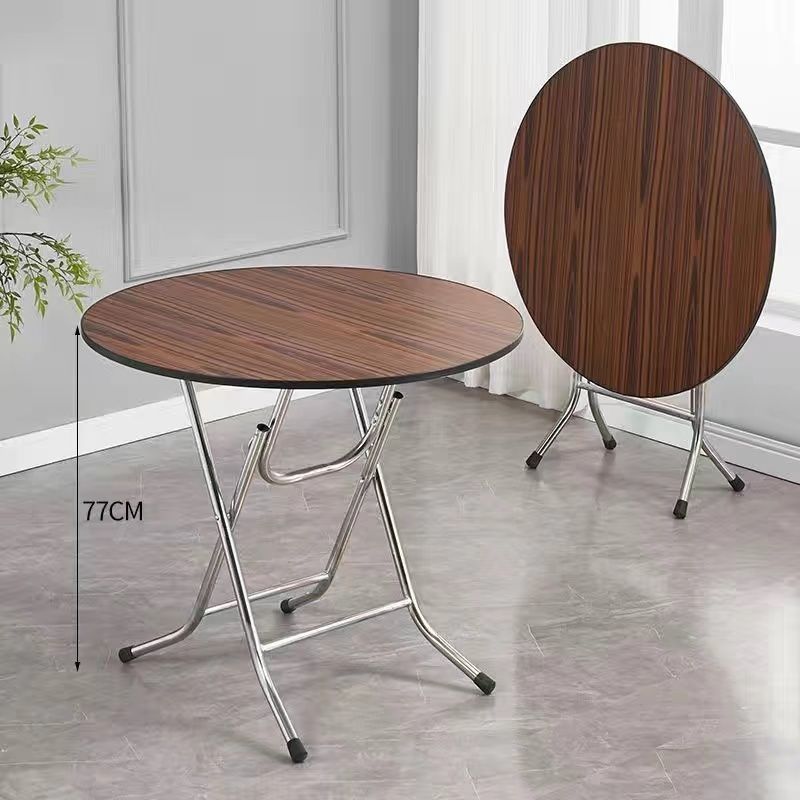mesa de comedor plegable simple plegable para casa de alquiler pequeño simple mesa de comedor redonda al aire libre