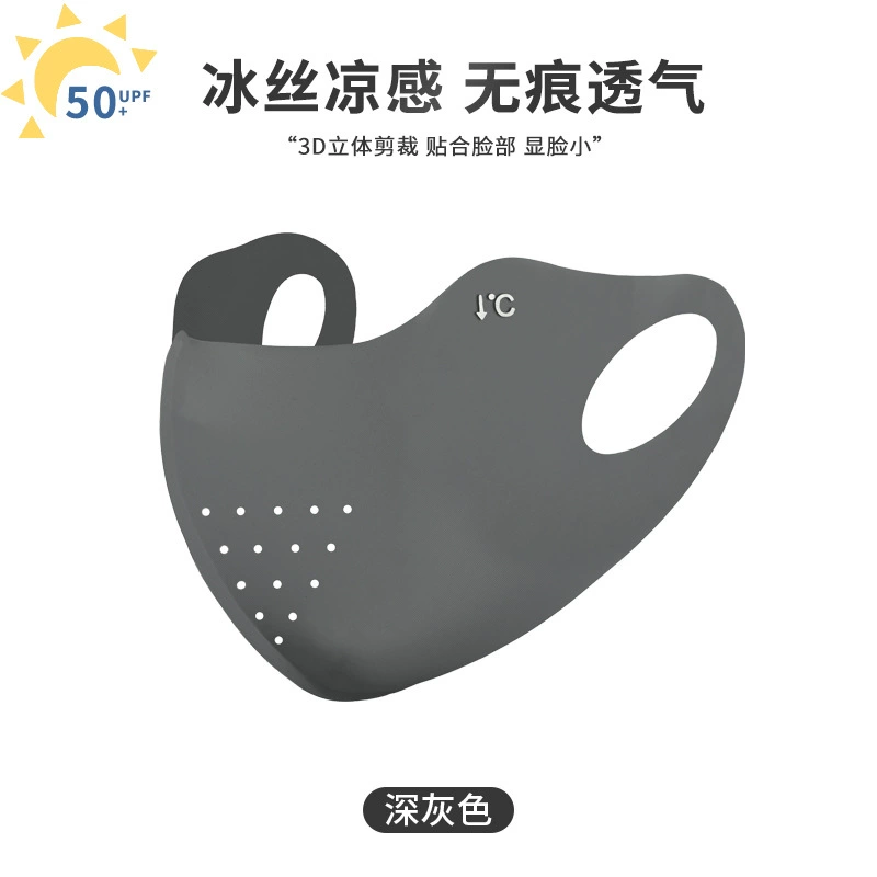 Silk breathable summer medical mask, sun protection, UF-protection