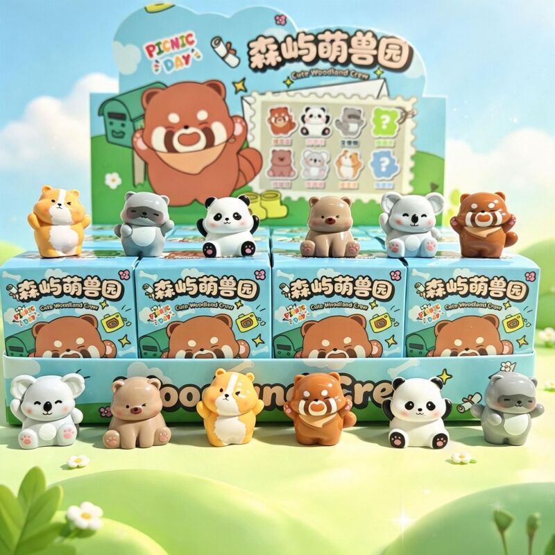 Creative Forest Island Cute Animal Park Blind Box Cartoon Cute Trendy Toy Figurine Decoration Arcade Game Center Redemption Gift Wholesale