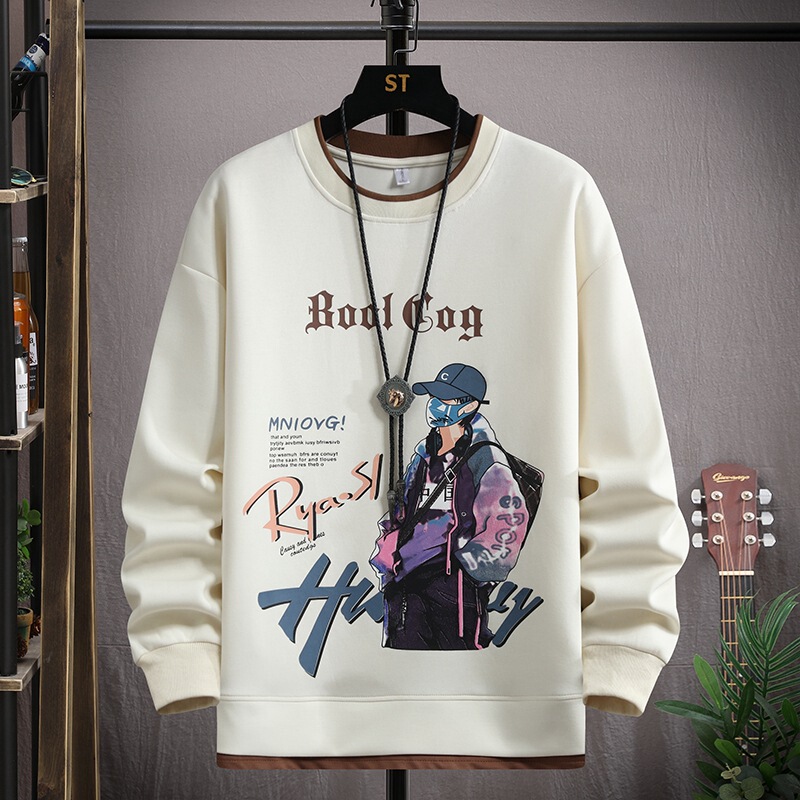青少年の衛衣の男性の春秋の項の中学校の学生の長袖のtシャツの底のシャツの潮流の格好いい大きい子供の紳士服のスーツ|undefined