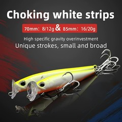 Topwater Lure: Rocket-style Minnow Pencil Bait Specifically Designed for Bass Fishing