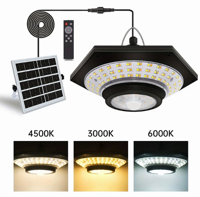 Nuevas luces solares LED para exteriores, luces de patio 4+1, luces de garaje tipo dividido, luces de calle para interiores y exteriores
