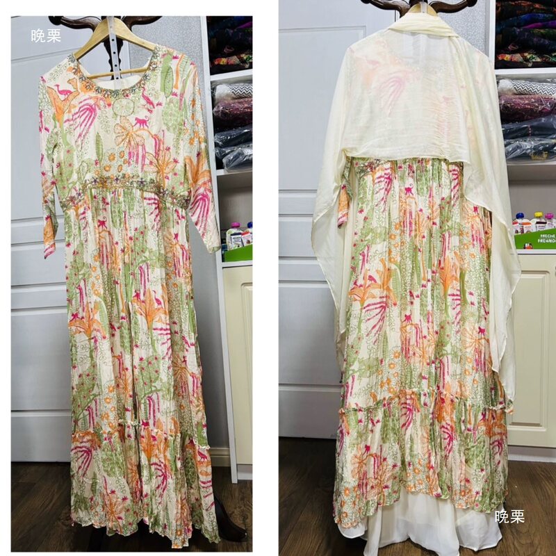 No Returns on Kutu Purchases, Nepalese Dress Promotions, Year-End Sets, Overseas One-Size-Fits-All Tie-Dye Mid-Skirt Hooded Models