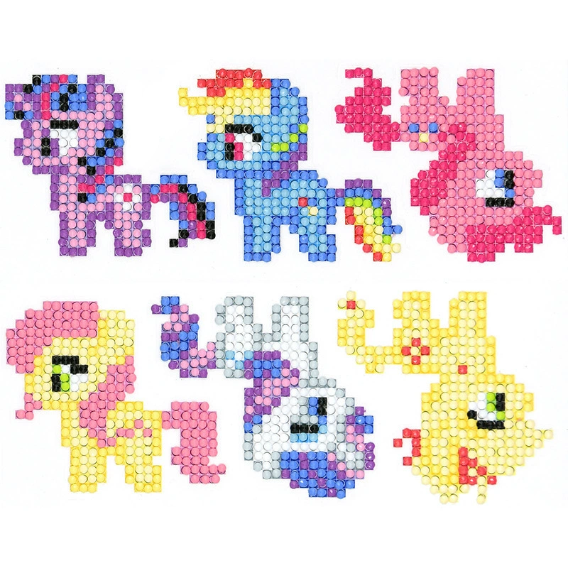 5D детский набор для алмазной мозаики sticker DIY, повседневные животные дизайны, разные размеры (наклейка и стразы)