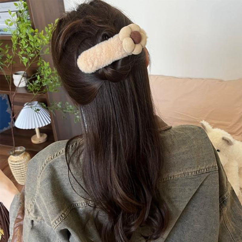 女性用のかわいい布製ヘアピン、後頭部用の高級ヘアピン、大きなワンラインのカモノハシクリップ、ヘアピンとヘッドバンド|undefined