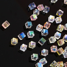 6MM/8MM多切面高透水晶方珠k9玻璃珠方糖串珠散珠手工DIY饰品配件