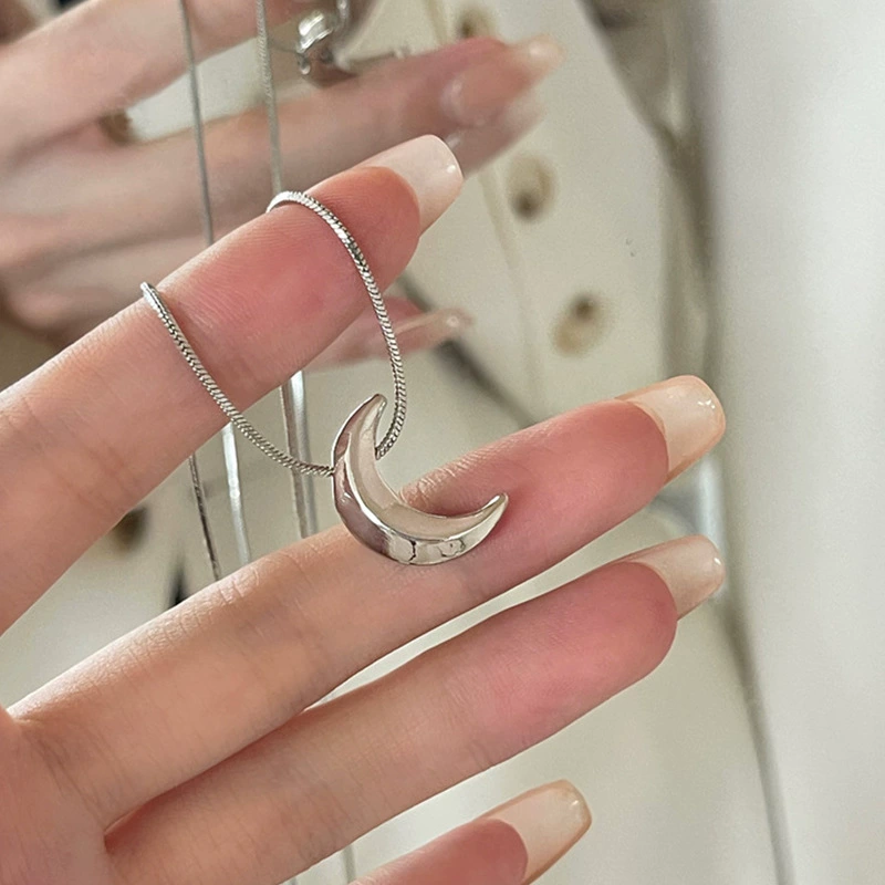 Серебренное колье, универсальная цепочка для ключей и сумки, аксессуар, свитер, простой и элегантный дизайн, не теряет цвет