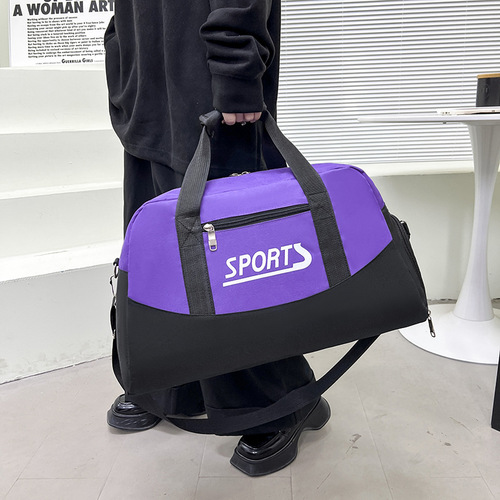 Lightweight sports fitness bag, new large capacity Oxford cloth travel bag, dry and wet separation yoga swimming handbag