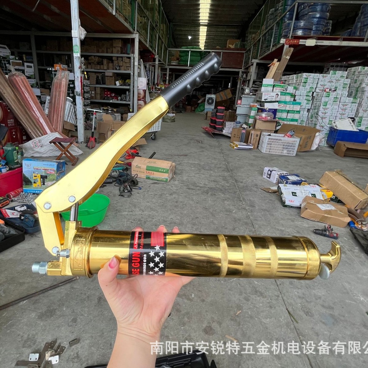 900CC手压高压打黄油神器挖掘机专用毛毛虫油枪牛油枪双压杆手动