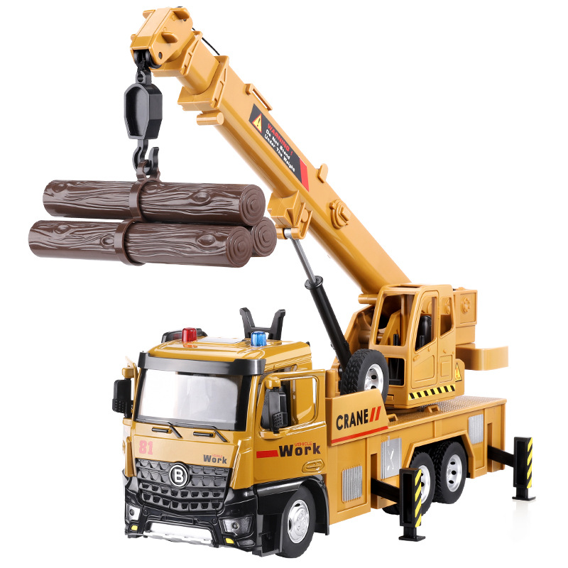 Venta al por mayor envío gratuito de gran tamaño de aleación grúa juguete niños niño educativo pesado ingeniería vehículo juguete modelo inercia