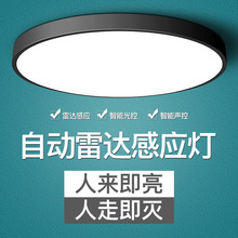 人体雷达感应灯走廊过道吸顶灯led玄关入户楼梯灯阳台智能声控灯