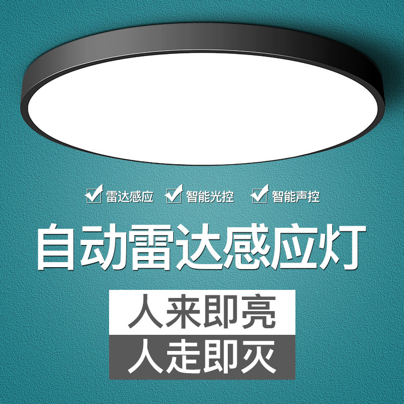 Human body radar induction lamp corridor aisle ceiling lamp led entrance stair lamp balcony intelligent voice control lamp Human body radar induction lamp corridor aisle ceiling lamp led entrance stair lamp balcony intelligent voice control lamp