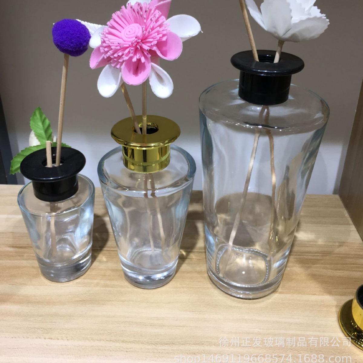 新款锥形大底100ml200ml500ml无火香薰瓶 插花瓶 化妆瓶 香水瓶