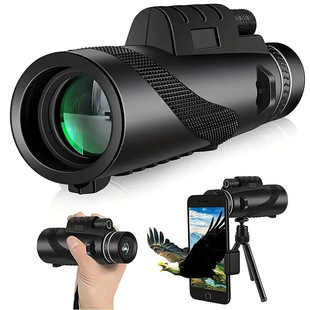 80X100 Monocular Telescope Low-Light Night Vision High-Power High-Definition Professional-Grade Portable Mobile Phone Outdoor Telescope