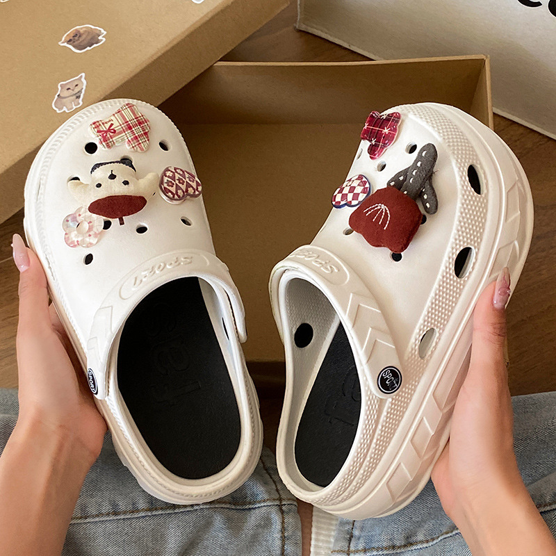 Summer Detachable Height-Increasing Commuter Outer Wear Baotou Sandals for Students Eva Super Popular Home Non-Slip and Odor-Resistant Clogs