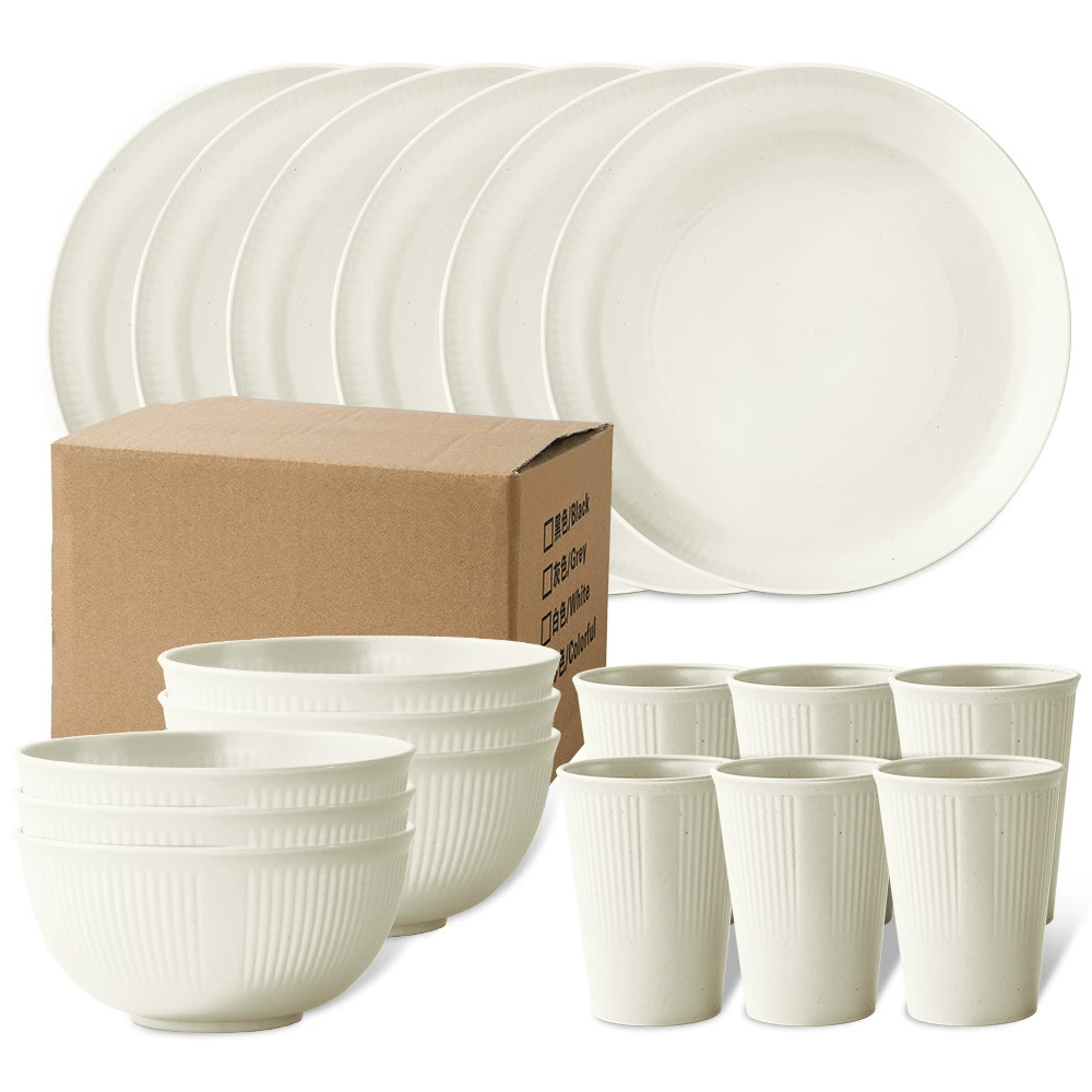 Dinnerware Set, Thickened Black Dinner Plates & Soup Bowls, 16–32 Piece Options, Home Tableware