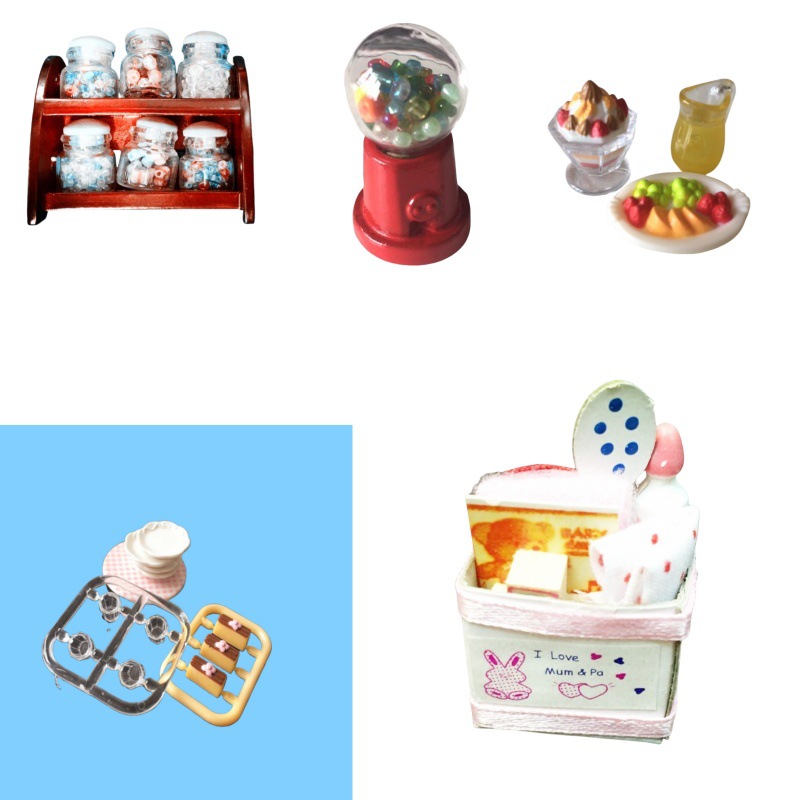dollhouse  miniaturesԭװʳ�� diyģ�ͷ���������������ǹ� ��