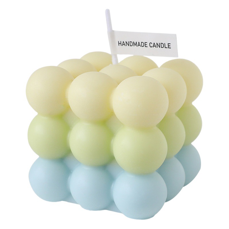 Vela perfumada de cera de soja con forma de cubo de Rubik, recuerdo, adorno creativo de celebridad de Internet, restaurante de habitación de alta gama