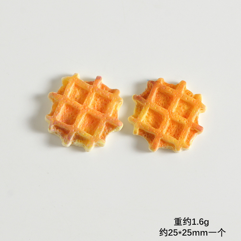 模擬ミニチュアワッフル食品おもちゃ樹脂小物アクセサリー diy クリーム接着剤カップ冷蔵庫マグネット下駄バックルアクセサリー|undefined