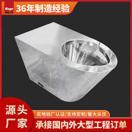 节水虹吸304不锈钢坐便器 落地式厂家批发商用商场酒店卫生间马桶