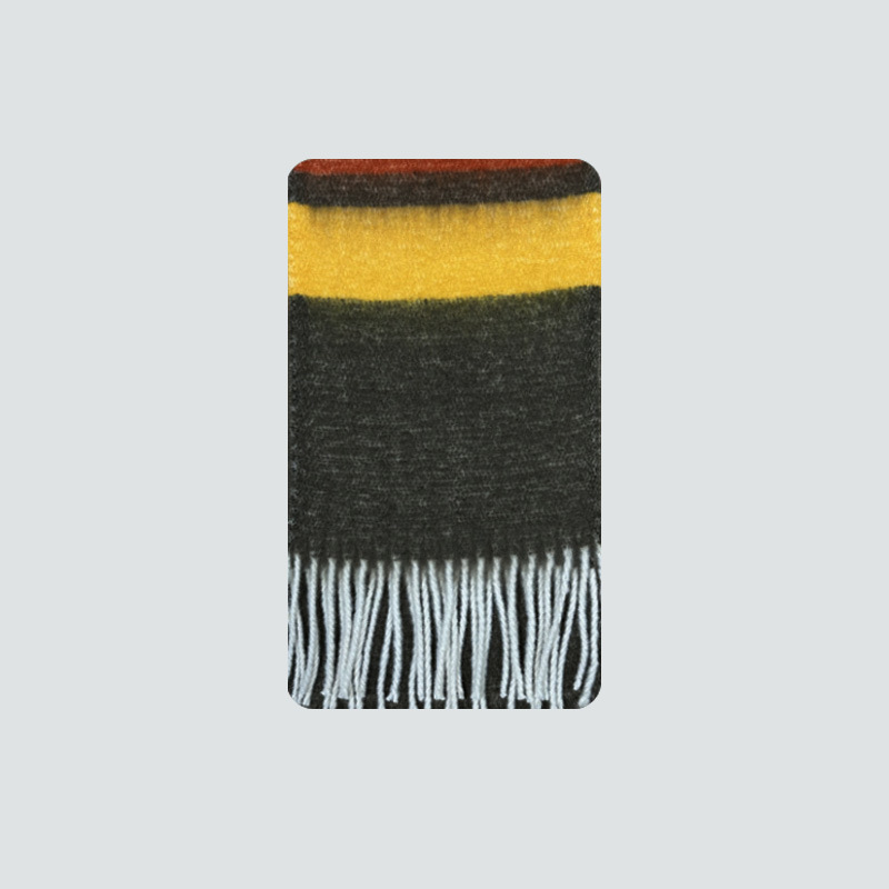 Designer-Schal mit Fransen aus Kaschmirimitat in Regenbogenfarben mit passenden Streifen für Damen im Herbst-/Winter-Stil mit weichem, verlängertem Halsausschnitt_voghion.com