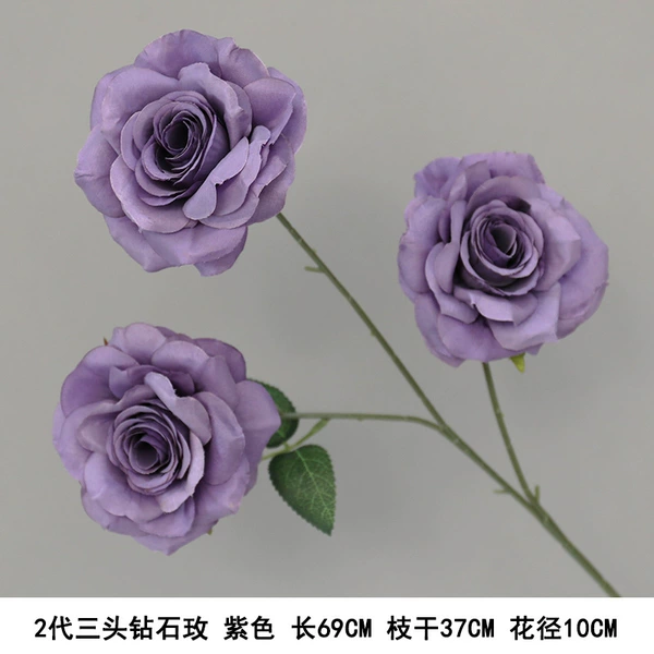 2nd generation three -headed diamond rose purple