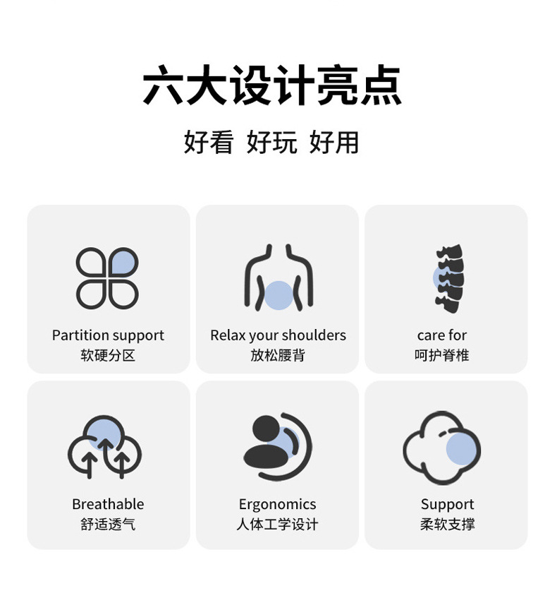Ergonomic lumbar support cushion for office workers and car drivers, designed to reduce pressure and support the waist